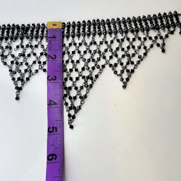 Black Choker Necklace Black  Bead Necklace - Picture 5 of 9